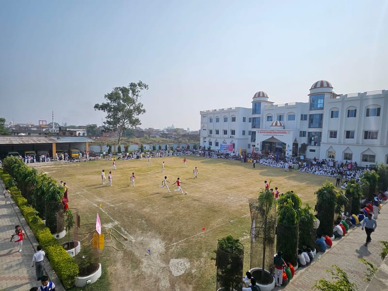 Students participating in sports activities at Heaven Garden English School
